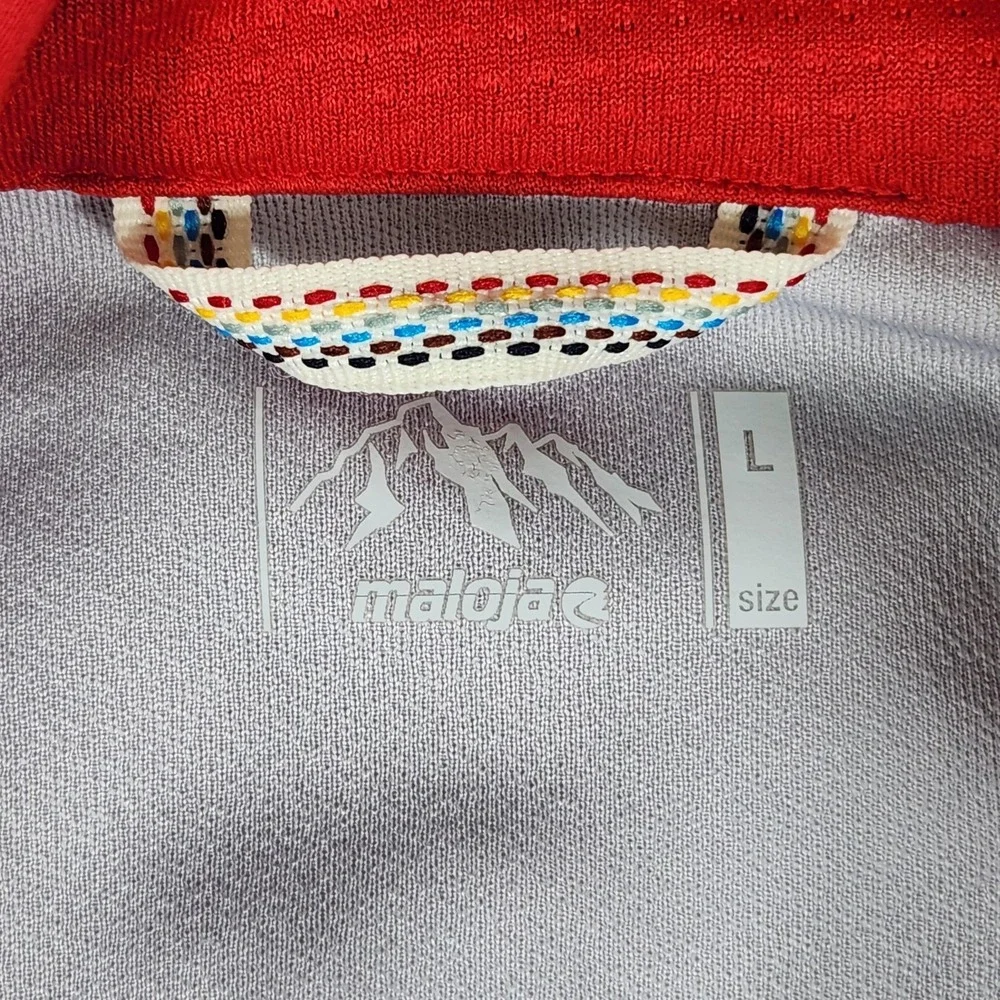 Maloja Jacket Mens Large Red GORE-TEX Infinium Softshell Hooded Ski Touring